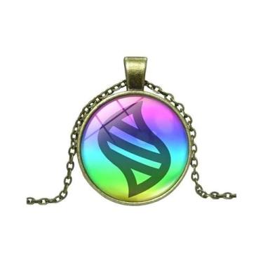 Imagem de Colar Mega Stone Pokémon Com Pingente Cabochão De Vidro Em Cúpula, Joi