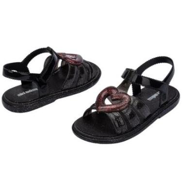 Imagem de Sandália Mini Melissa Hip Lovely Preto Glitter-Feminino
