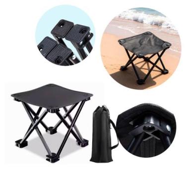 Imagem de Banqueta Portátil Dobrável Compacta para Praia, Pesca e Camping - Toma