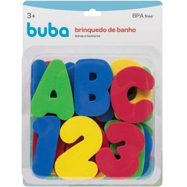 Imagem de Brinquedo de Banho Letras e Numeros Multicor Buba