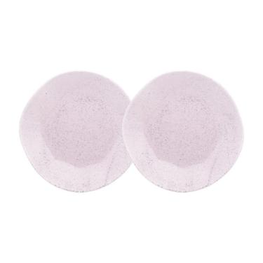 Imagem de Conjunto 2 Pratos Fundos 22,5cm Ryo Pink Sand Porcelana Oxford