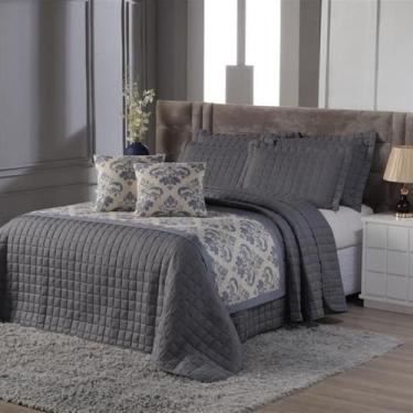 Imagem de Decoração Quarto Elegante Cobre Leito Colcha + Peseira + Capa de Almof