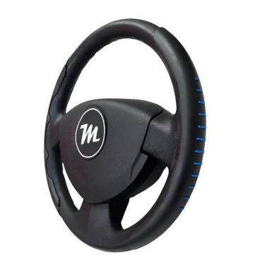 Imagem de Capa Protetora Para Volante Miollo Preta Com Detalhe Azul