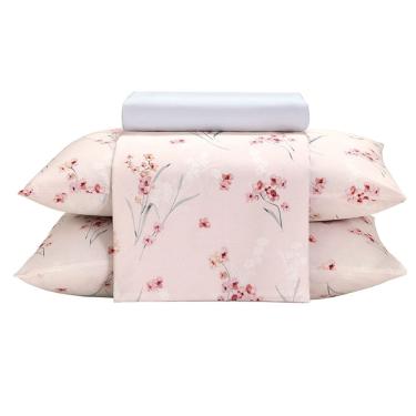Imagem de Jogo de cama Casal 100% Algodão 150 fios 4 Peças Provença - Döhler