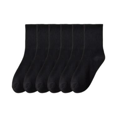 Imagem de Meias Femininas De Cano Médio 3-10 Pares Respiráveis Confortáveis Abso
