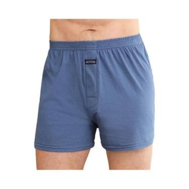 Imagem de Cuecas Boxer Masculinas De Algodão Respirável Com Cintura Alta, Ajuste