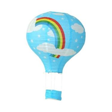 Imagem de Lanternas De Papel Em Forma De Balão De Ar Quente DIY De 12 Polegadas 