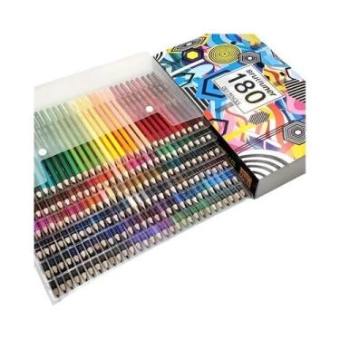 Imagem de Conjunto De 632 Lápis De Cor a Óleo Metálicos, Aquarela Neon, Tons De 