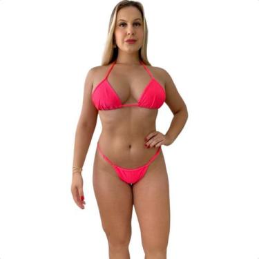 Imagem de Biquíni Marquinha Praia Feminino Fio Dental Bojo Top Fita Biquini Remo