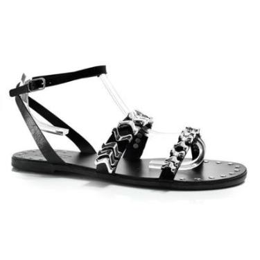 Imagem de Sandália Rasteira de Couro Feminina Suzzara-Feminino