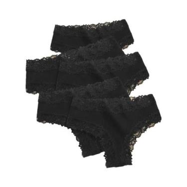 Imagem de Conjunto De Calcinhas Sem Costura Em Renda De Algodão plus Size Para M