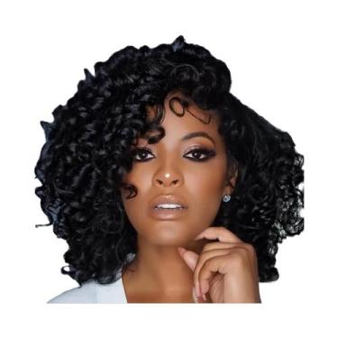 Imagem de Extensões De Cabelo Sintético Curto GoGo Curl Para Mulheres, Ondas De 