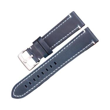 Imagem de Pulseiras De Couro Retro Para Relógios 18mm 20mm 22mm 24mm Com Liberaç