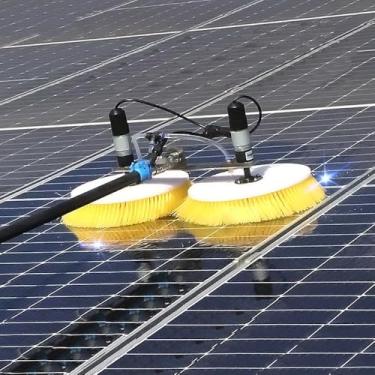 Imagem de Escova rotativa para limpeza de painel solar 110V-240V, painéis fotovoltaicos e solares, escova alimentada por água, purificador giratório elétrico para vidro de janela, painel solar, 12M