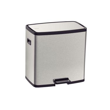 Imagem de Lixeira Octos 15L + 15L em Aço Inox com Pedal e 2 Baldes Internos Removíveis para Cozin...