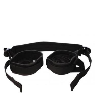 Imagem de Posicionador com Alças e Algemas Sex Sling Preto para Imobilização de Pernas e Práticas de Bondage Sex Free