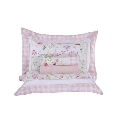 Imagem de Jogo lençol Queen Faby Micropercal 300 Fios 4pç 100% Poliéster - Rosa