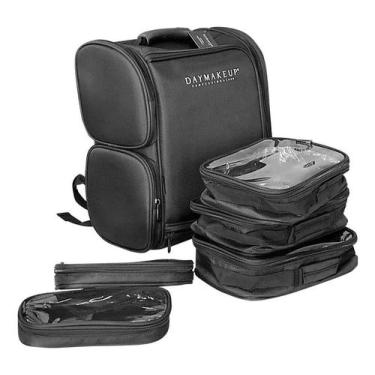 Imagem de Mochila Daymakeup Porta Maquiagem + 5 Necessaires Original - Daymakeup