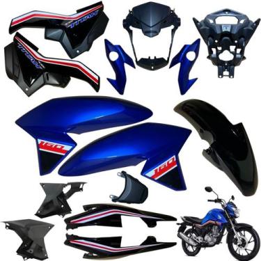 Imagem de Kit Carenagem Cg Titan 160 Modelo 2016 / 2021 Completo - Sportive, AZU