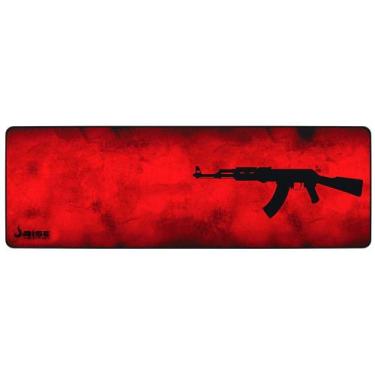 Imagem de Mousepad Gamer Rise Mode Speed, AK47, Estendido (900x300mm), Vermelho 