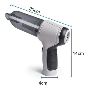Imagem de Mini aspirador e soprador de pó portátil usb recarregável cor cinza - 