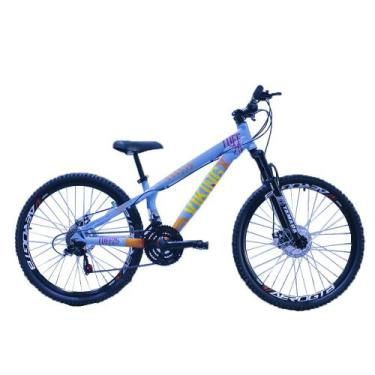 Imagem de Bicicleta aro 26 Vikingx Azul Laranja 21v Câmbios Importados Aro Aero