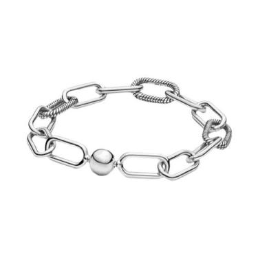 Imagem de Pulseira Feminina De Prata Esterlina 925 Com Pingente De Coração E Fle
