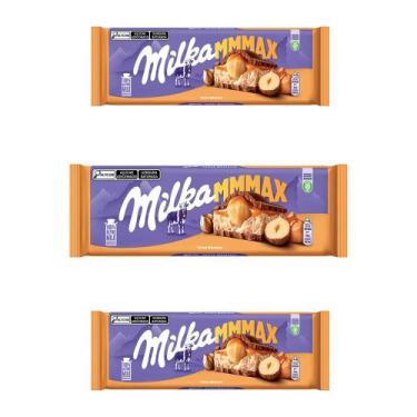 Imagem de Chocolate Milka Caramelo e Avelãs Grande Kit 3 Barras 300g