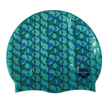 Imagem de Touca De Natação Arena Print 2 - Unissex, Unico, Verde, Azul