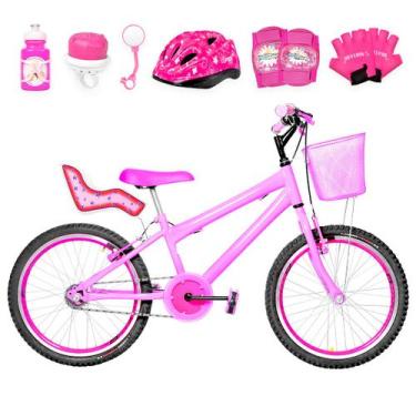 Imagem de Bicicleta Infantil Feminina Aro 20 Aero + Kit Premium - FlexBikes, Ros