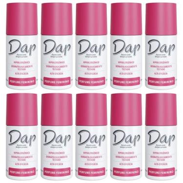 Imagem de Kit 10 Desodorante Masculino Feminino S/Perf RollOn Dap 55ml, FEMININO