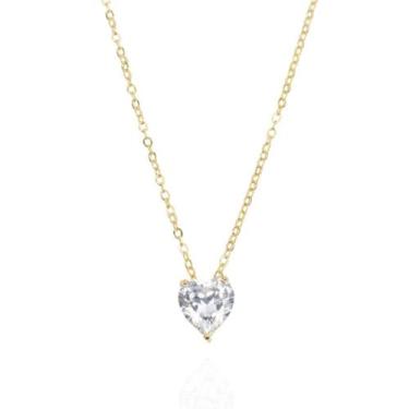 Imagem de Colar coração cristal banhado a ouro 18k - Brimatto