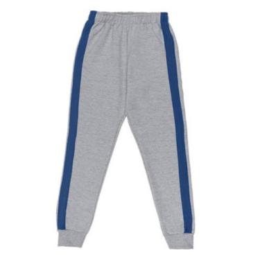 Imagem de Calça Infantil Masculino Moletom Pelúciado Kyly, Mescla, Azul, 4