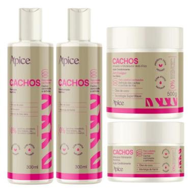 Imagem de Kit Shampoo, Cond, Máscara e Ativador Cachos Apice - Apice Cosméticos