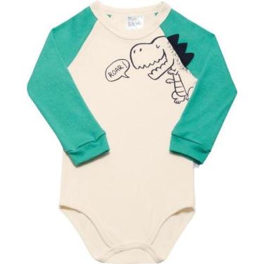 Imagem de Conjunto Bebe Masculino Natural/Marinho Tam M3-6 meses Dicanela,  M