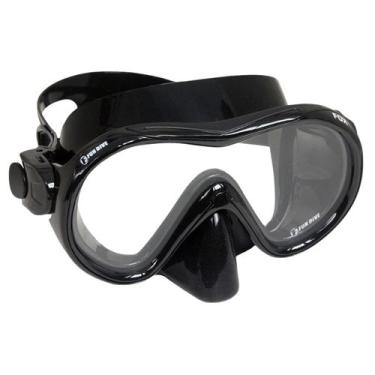 Imagem de Máscara de Mergulho Fox Fun Dive, Lente única em Silicone, Preto