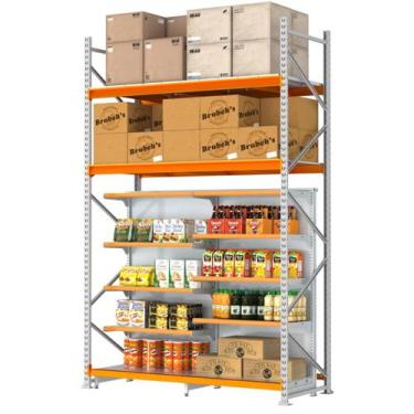 Imagem de Porta Pallet Mini Atacarejo Parede 1 Inicial E Gôndola Inicial E 1 Con