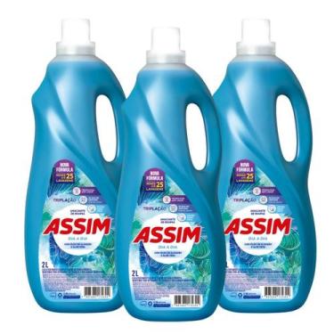 Imagem de Kit c/3 Amaciante Assim Triplação Dia a Dia Azul 2L