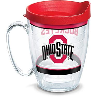 Imagem de Tervis Feito nos EUA com parede dupla do estado de Ohio Buckeyes copo isolado mantém as bebidas frias e quentes, caneca de 473 ml, tradicional