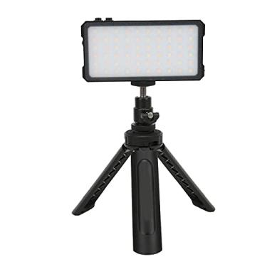 Imagem de Luzes de vídeo LED, luz de câmera de 5 W Iluminação portátil para fotografia, 2300mAh CRI 95+ 3000K‑6500K lâmpada de painel regulável, com tripé de mesa, para vlog