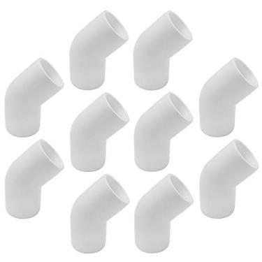 Imagem de SDTC Tech 10 pacotes 3/4" 45 Degrees Cotovelo PVC Fitting Móveis Grau Pipe Conector para DIY PVC Prateleira Suporte Jardim Estrutura de armazenamento