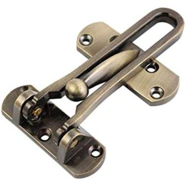 Imagem de KRASS 1 peça parafuso de porta de liga de zinco parafuso de bloqueio deslizante trava antirroubo hotel escritório corrente de segurança travas de armário ferragens decorativas, D, colecionador88