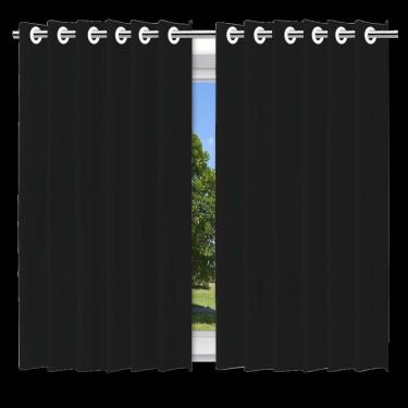Imagem de Cortina Blackout Preto com ilhos - 280x180cm