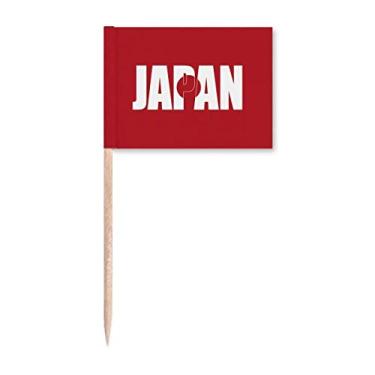 Imagem de Bandeira do país do Japão Art Deco presente moda palito de dente bandeiras marcadoras decoração de festa