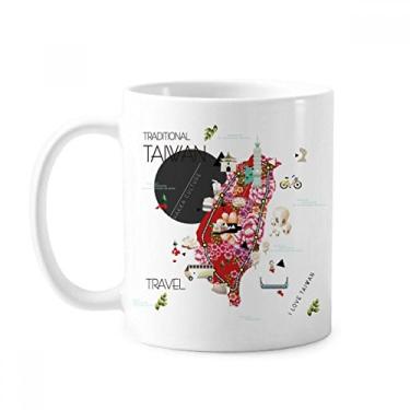 Imagem de Traditonal Taiwan Caneca de impressão cerâmica cerâmica xícara de café porcelana louça