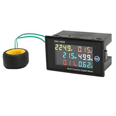 Imagem de Medidor AC, 100A Tensão Corrente Fator de Potência Frequência Monitor de Energia Elétrica Voltímetro Multímetro Testador Digital Colorido LCD Volt Amp Watt Detector (AC200-450V 0,00-110,0A)