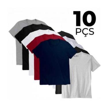 Imagem de Kit 10 Camisetas Malha Fria Com Proteção Uv Antipilling - Big Stamp