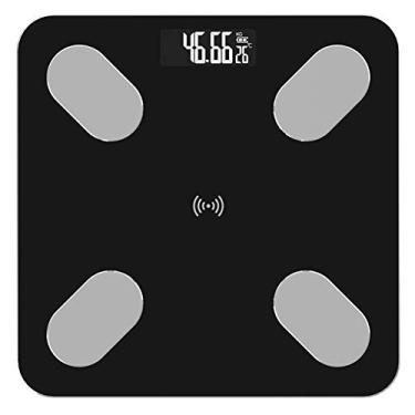Imagem de piso de escala de gordura corporal profissional f design anti-derrapante ciência inteligente eletrônico digital escala de peso escala de peso aplicação bluetooth durável