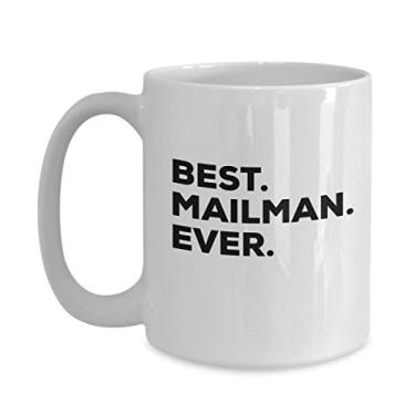 Imagem de Caneca Best Mailman Ever – Caneca de café para carteiro – Presentes de carteiro – Presente engraçado ou aposentadoria para os aposentados – Aniversário de Natal – abaixo de US$ 20 ou adicionar à caixa de presente (425 g, carteiro)