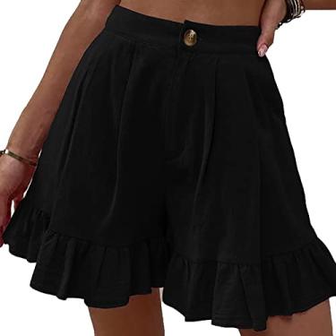 Imagem de Shorts de moletom feminino verão casual confortável cintura alta shorts shorts shorts quentes calças, 03,3GG (cintura: 85cm)